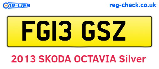 FG13GSZ are the vehicle registration plates.