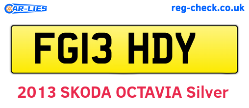 FG13HDY are the vehicle registration plates.