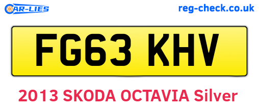 FG63KHV are the vehicle registration plates.