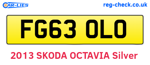 FG63OLO are the vehicle registration plates.