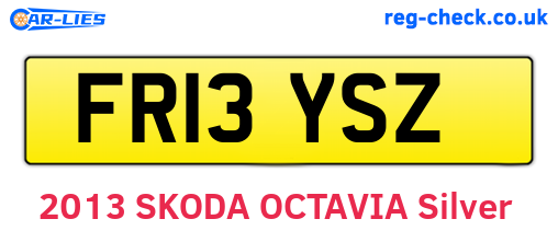 FR13YSZ are the vehicle registration plates.