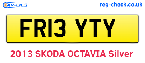 FR13YTY are the vehicle registration plates.