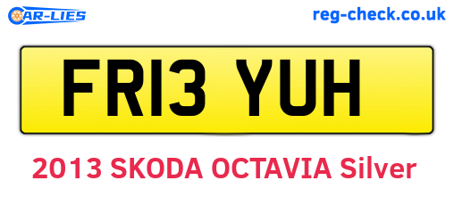 FR13YUH are the vehicle registration plates.