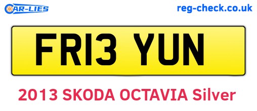 FR13YUN are the vehicle registration plates.