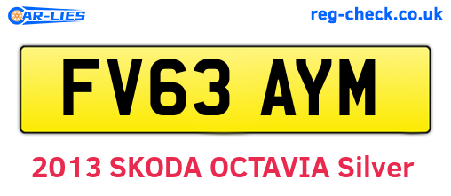 FV63AYM are the vehicle registration plates.
