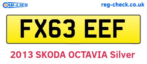 FX63EEF are the vehicle registration plates.