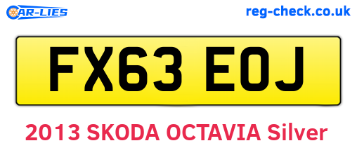 FX63EOJ are the vehicle registration plates.