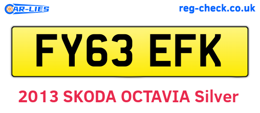 FY63EFK are the vehicle registration plates.