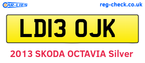LD13OJK are the vehicle registration plates.