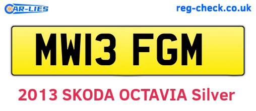 MW13FGM are the vehicle registration plates.