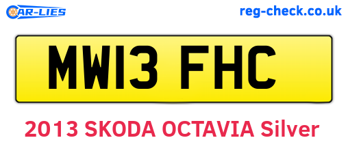 MW13FHC are the vehicle registration plates.