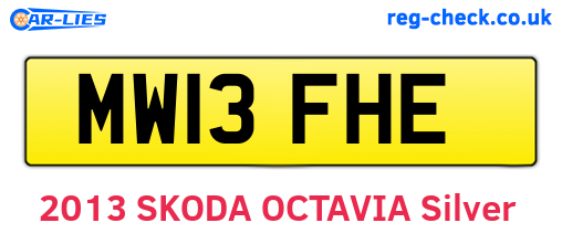 MW13FHE are the vehicle registration plates.
