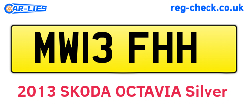 MW13FHH are the vehicle registration plates.