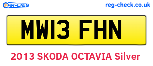 MW13FHN are the vehicle registration plates.