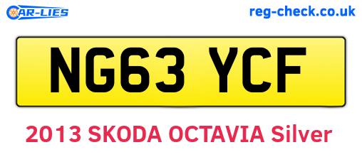 NG63YCF are the vehicle registration plates.
