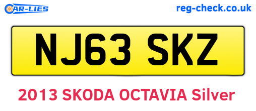NJ63SKZ are the vehicle registration plates.