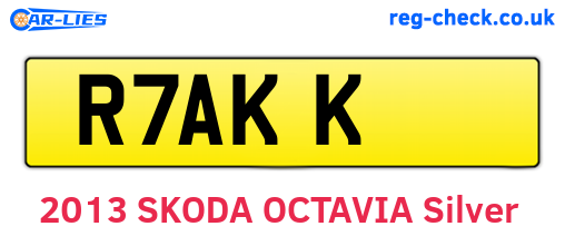 R7AKK are the vehicle registration plates.