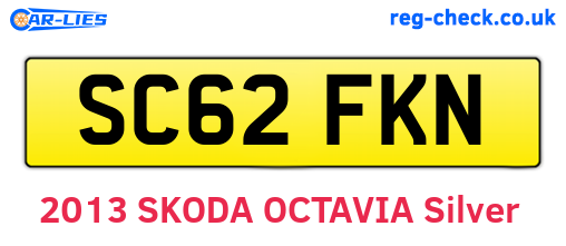 SC62FKN are the vehicle registration plates.