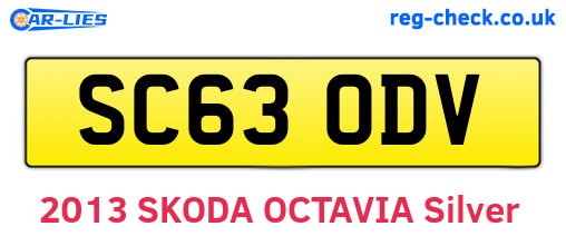 SC63ODV are the vehicle registration plates.