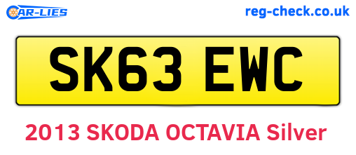SK63EWC are the vehicle registration plates.
