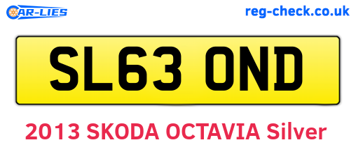 SL63OND are the vehicle registration plates.