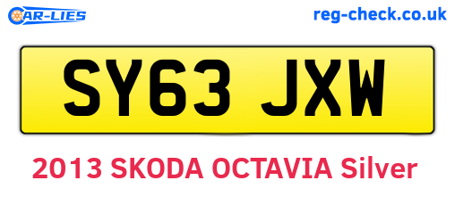 SY63JXW are the vehicle registration plates.