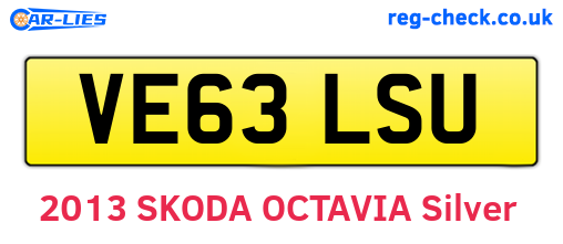 VE63LSU are the vehicle registration plates.