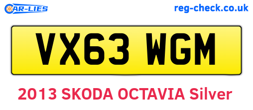 VX63WGM are the vehicle registration plates.