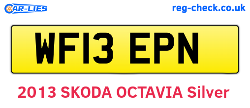 WF13EPN are the vehicle registration plates.