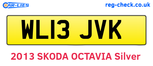 WL13JVK are the vehicle registration plates.