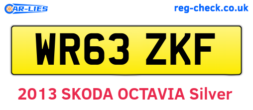 WR63ZKF are the vehicle registration plates.