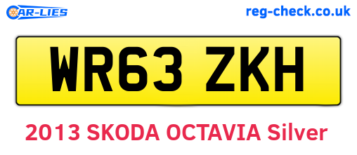 WR63ZKH are the vehicle registration plates.