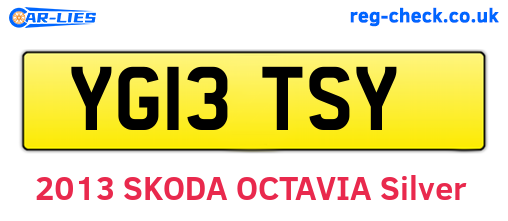 YG13TSY are the vehicle registration plates.