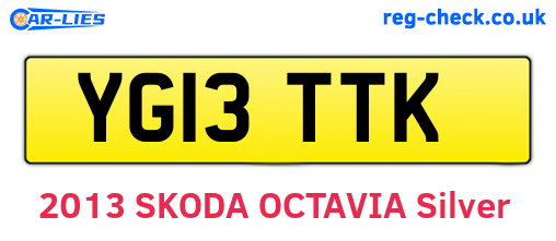 YG13TTK are the vehicle registration plates.
