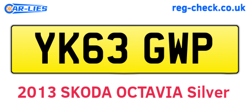 YK63GWP are the vehicle registration plates.