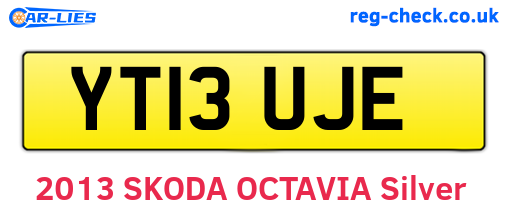 YT13UJE are the vehicle registration plates.