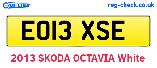 EO13XSE are the vehicle registration plates.