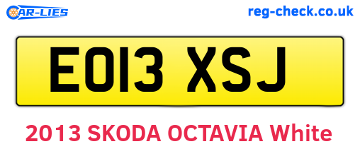 EO13XSJ are the vehicle registration plates.