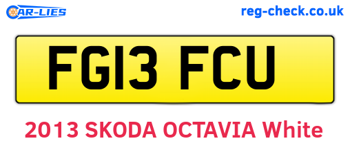 FG13FCU are the vehicle registration plates.