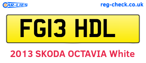 FG13HDL are the vehicle registration plates.