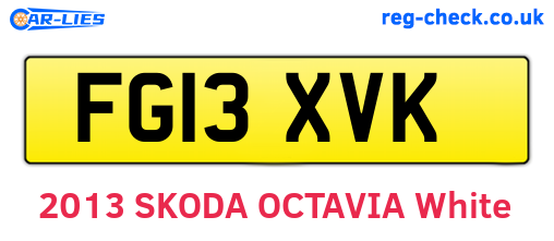 FG13XVK are the vehicle registration plates.