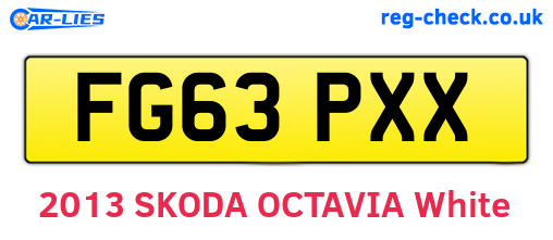 FG63PXX are the vehicle registration plates.