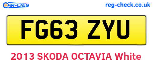 FG63ZYU are the vehicle registration plates.