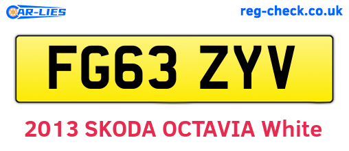 FG63ZYV are the vehicle registration plates.