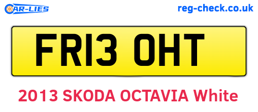 FR13OHT are the vehicle registration plates.