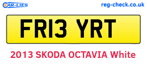 FR13YRT are the vehicle registration plates.
