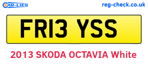 FR13YSS are the vehicle registration plates.