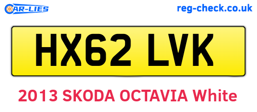 HX62LVK are the vehicle registration plates.