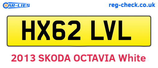 HX62LVL are the vehicle registration plates.