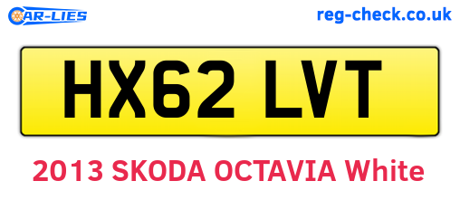 HX62LVT are the vehicle registration plates.